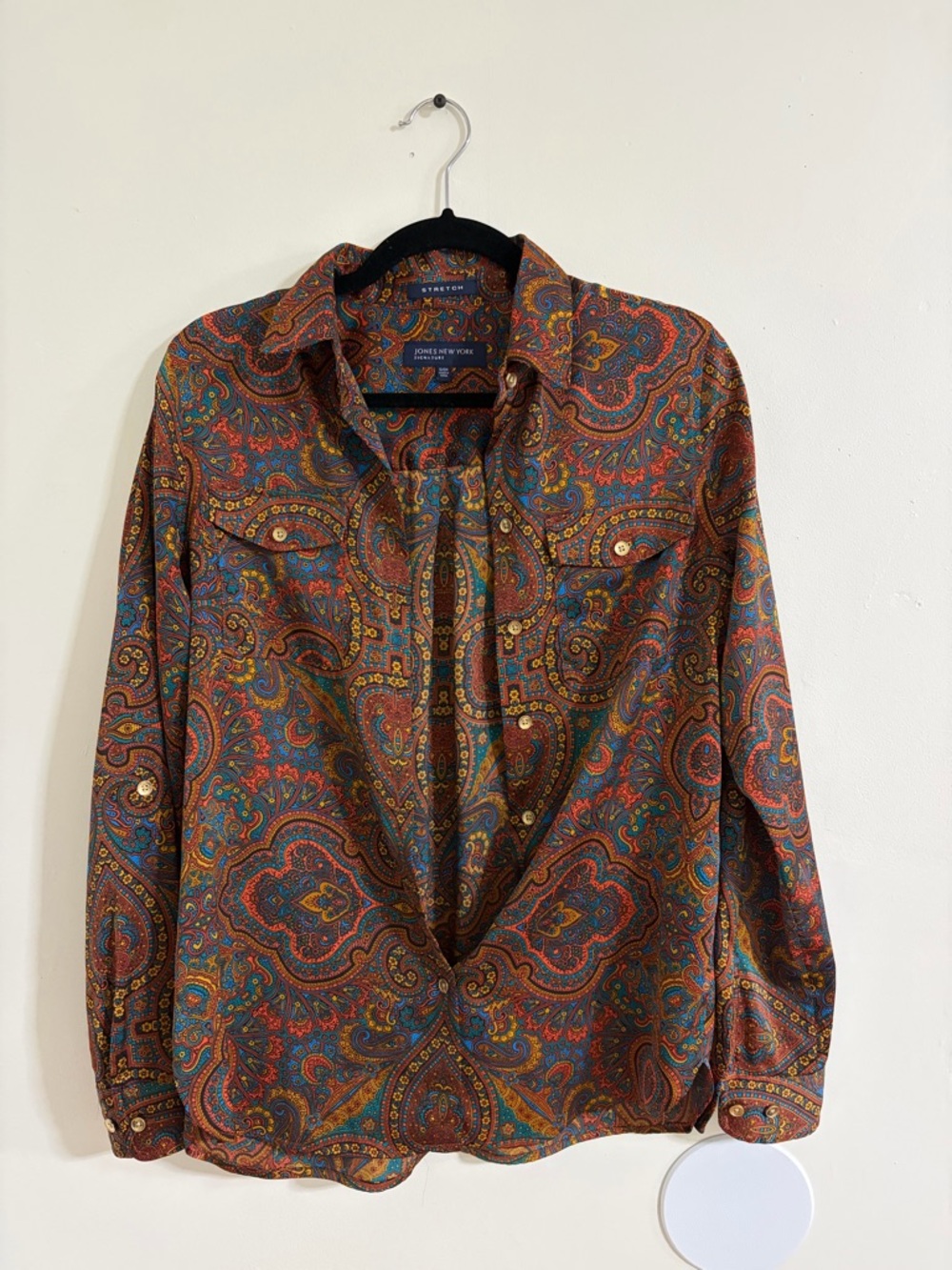 Jones New York Multicolor Paisley Button-Down Shirt